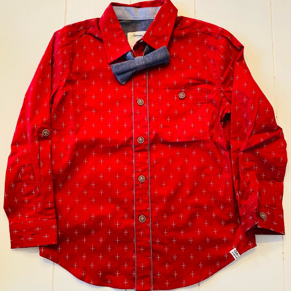 Holiday / Christmas Dress Shirt and Bow Tie